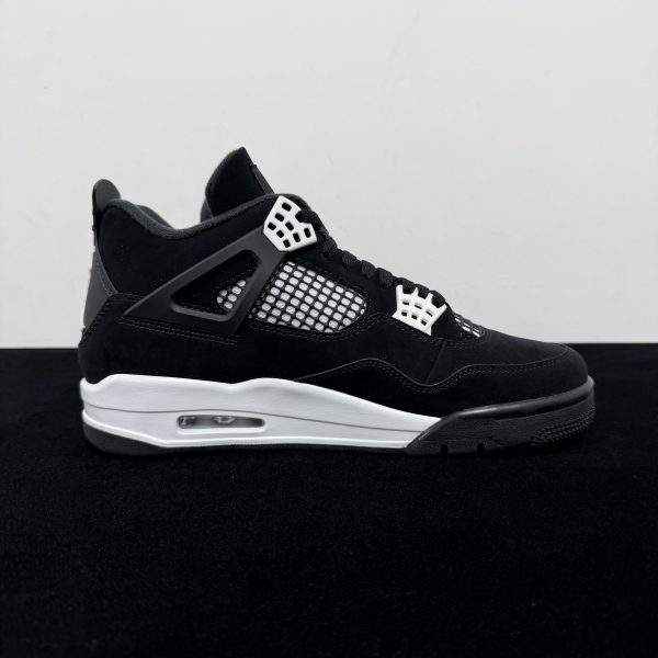 Medial side view of Jordan 4 White Thunder Reps