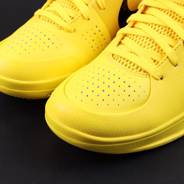 Close-up of perforated toebox on Kobe 4 CHBL reps