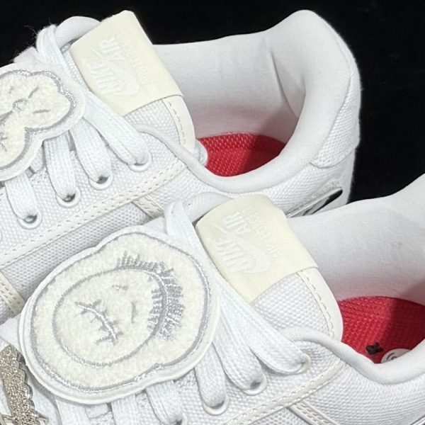 Tongue detail on Travis Scott AF1 Reps with Nike logo