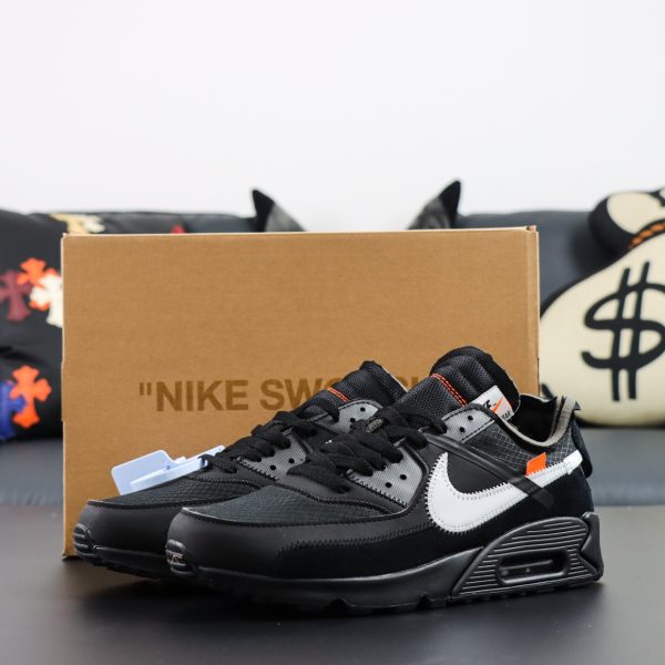 Off White Air Max 90 Reps with The Ten box and signature black colorway