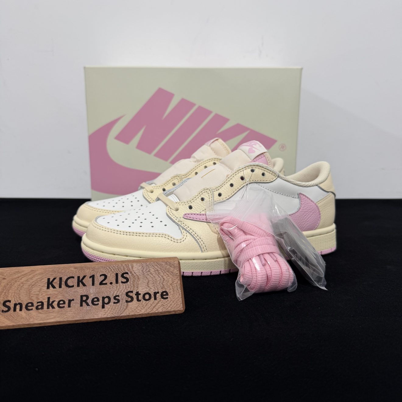 Travis Scott x Air Jordan 1 Low Shy Pink Sail